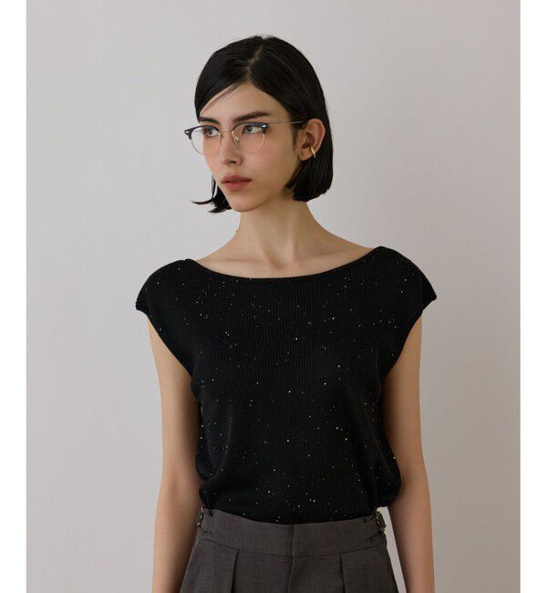 Diagram「スパンコールリブトップ」|その他|ブラック