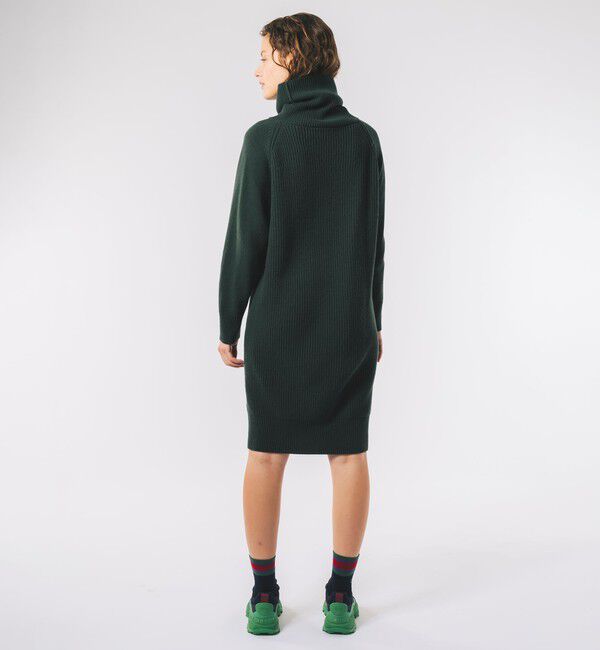 LACOSTE「ミドルゲージタートルネックニットドレス」|ワンピース|