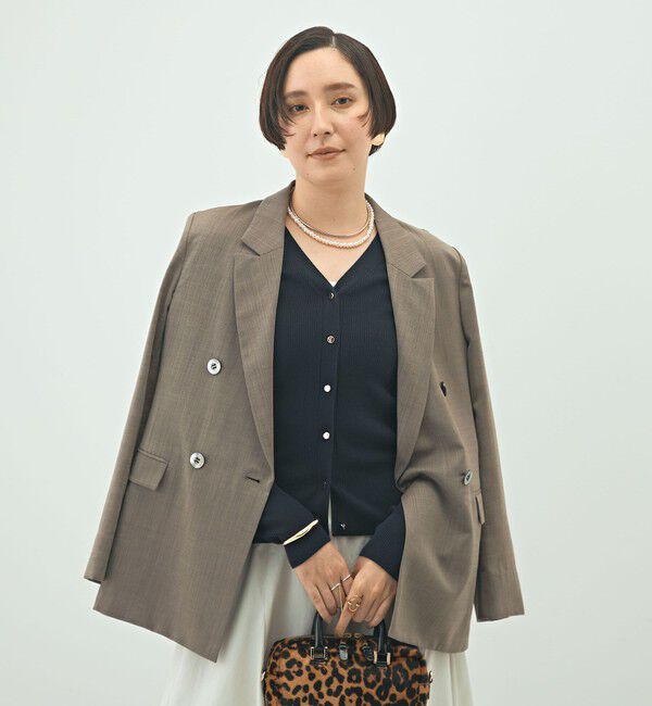 NOLLEY'S「ウォッシャブルダブルジャケット」|テーラードジャケット|ブラウン