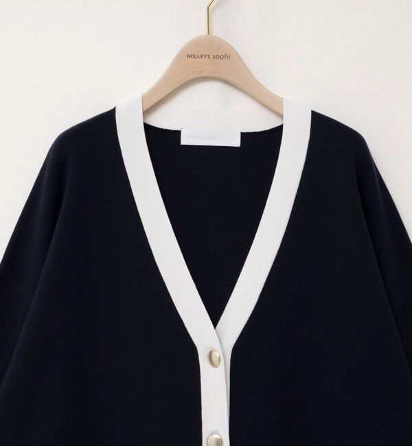 NOLLEY'S sophi「【一部WEB限定カラー】《手洗い可能》スムース編みVネックカーディガン」|カーディガン|