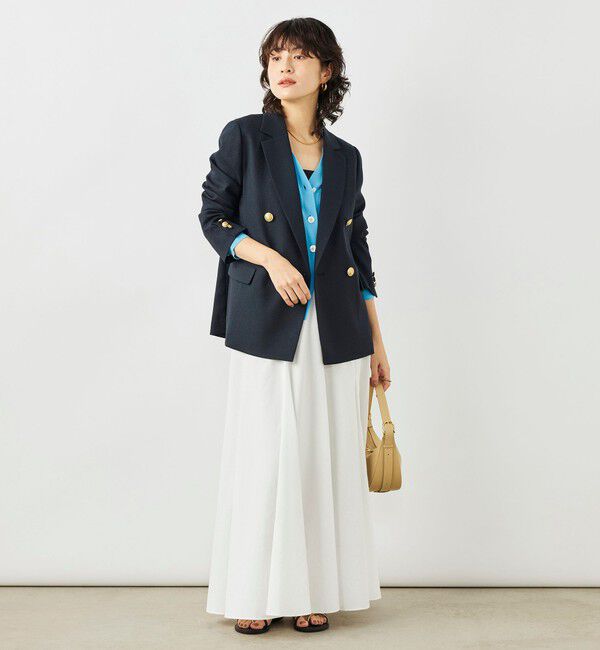 NOLLEY'S「ウォッシャブルハイスペック麻調ダブルジャケット」|テーラードジャケット|