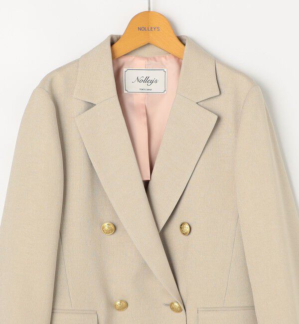 NOLLEY'S「ウォッシャブルハイスペック麻調ダブルジャケット」|テーラードジャケット|