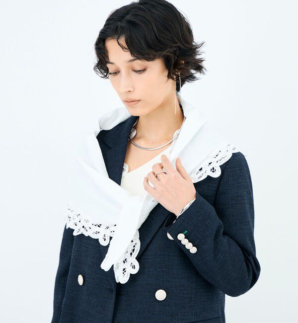 NOLLEY'S「《手洗い可能》バテンレース三角ストール」|ストール|