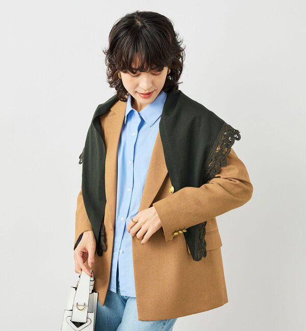 NOLLEY'S「《手洗い可能》バテンレース三角ストール」|ストール|