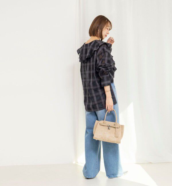 NOLLEY'S「ウォッシャブルラッフルカラーブラウス」|シャツ・ブラウス|