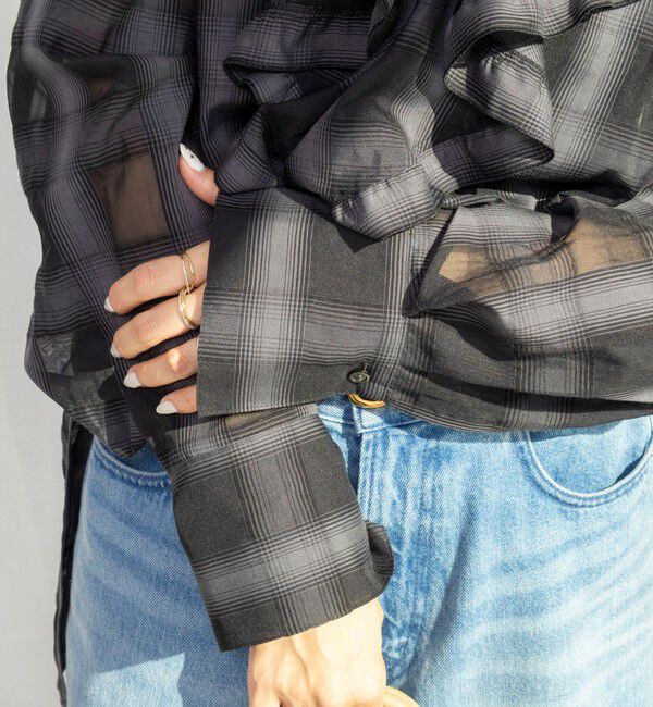 NOLLEY'S「ウォッシャブルラッフルカラーブラウス」|シャツ・ブラウス|