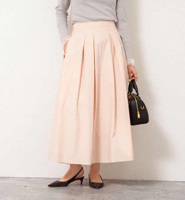 NOLLEY'S sophi「ウォッシャブルタフタタックフレアロングスカート」|スカート|