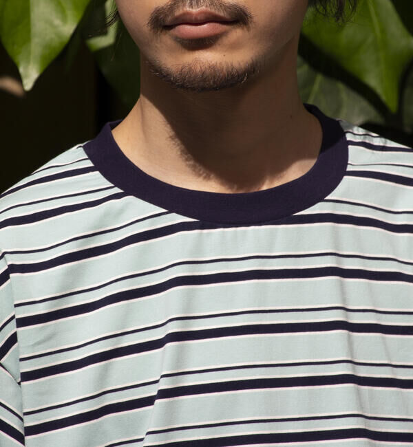 GLOSTER「【GLOSTER/グロスター】マルチボーダー リンガーTシャツ」|Tシャツ・カットソー|