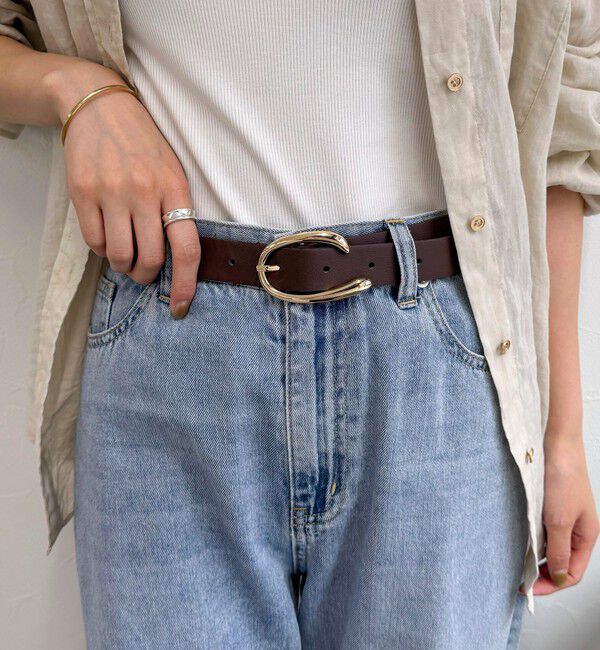 fredy emue「Cバックルベルト」|ベルト|ブラウン