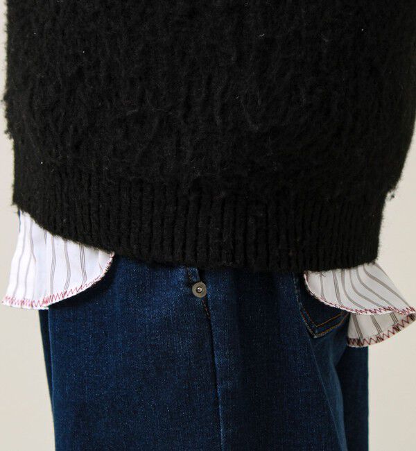 GLOSTER「【モヘアタッチ/ユニセックス対応】ヘンリーネックプルオーバーニット」|ニット・セーター|