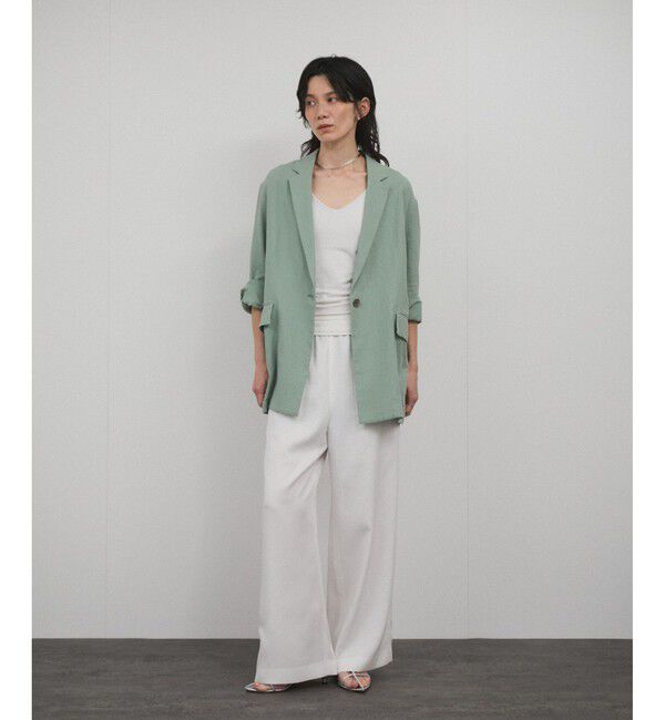 SALON adam et rope'「サイドレースイージーリラックスパンツ」|チノ|