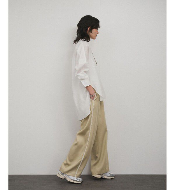 SALON adam et rope'「サイドレースイージーリラックスパンツ」|チノ|