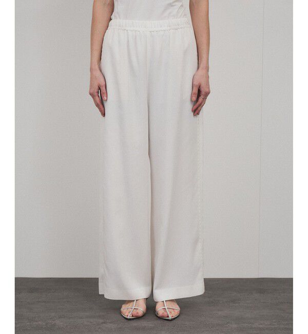 SALON adam et rope'「サイドレースイージーリラックスパンツ」|チノ|