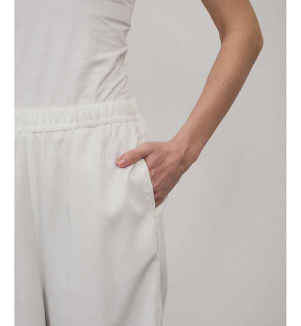 SALON adam et rope'「サイドレースイージーリラックスパンツ」|チノ|