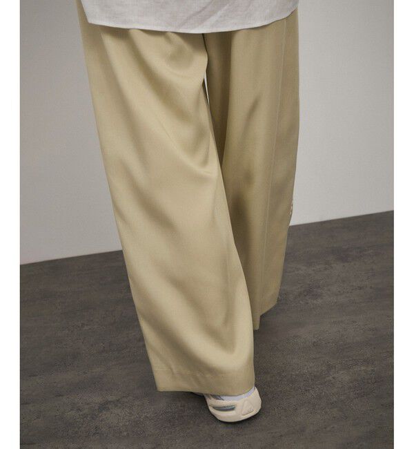 SALON adam et rope'「サイドレースイージーリラックスパンツ」|チノ|