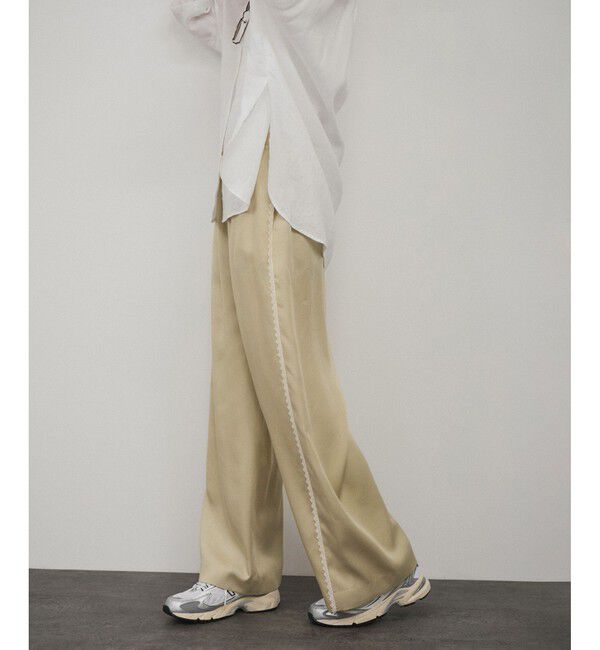 SALON adam et rope'「サイドレースイージーリラックスパンツ」|チノ|