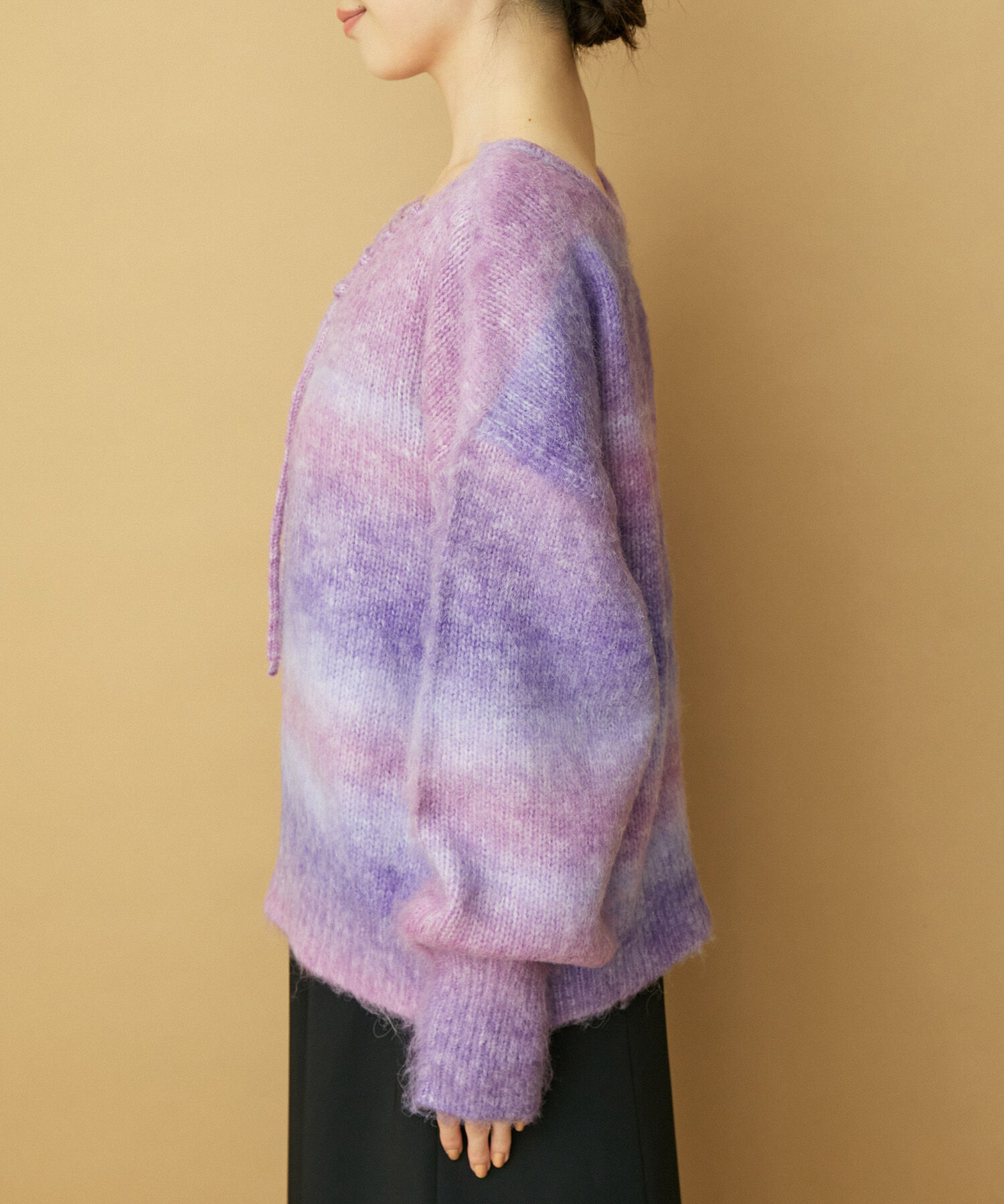 VIS「【前後2WAY】レースアップグラデーションニット」|ニット・セーター|