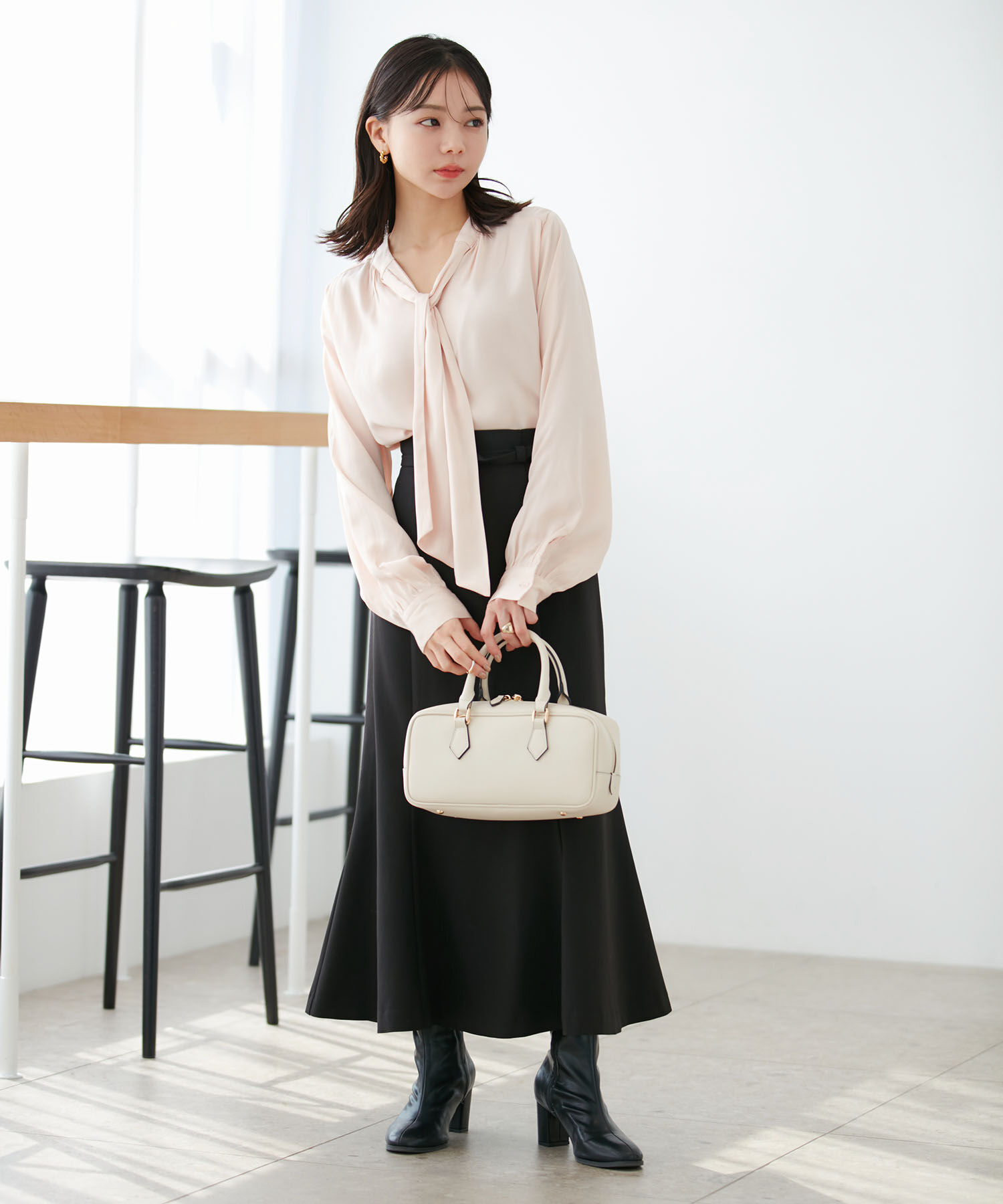 VIS「【洗える・防シワ】美easy裏起毛マーメイドスカート」|スカート|