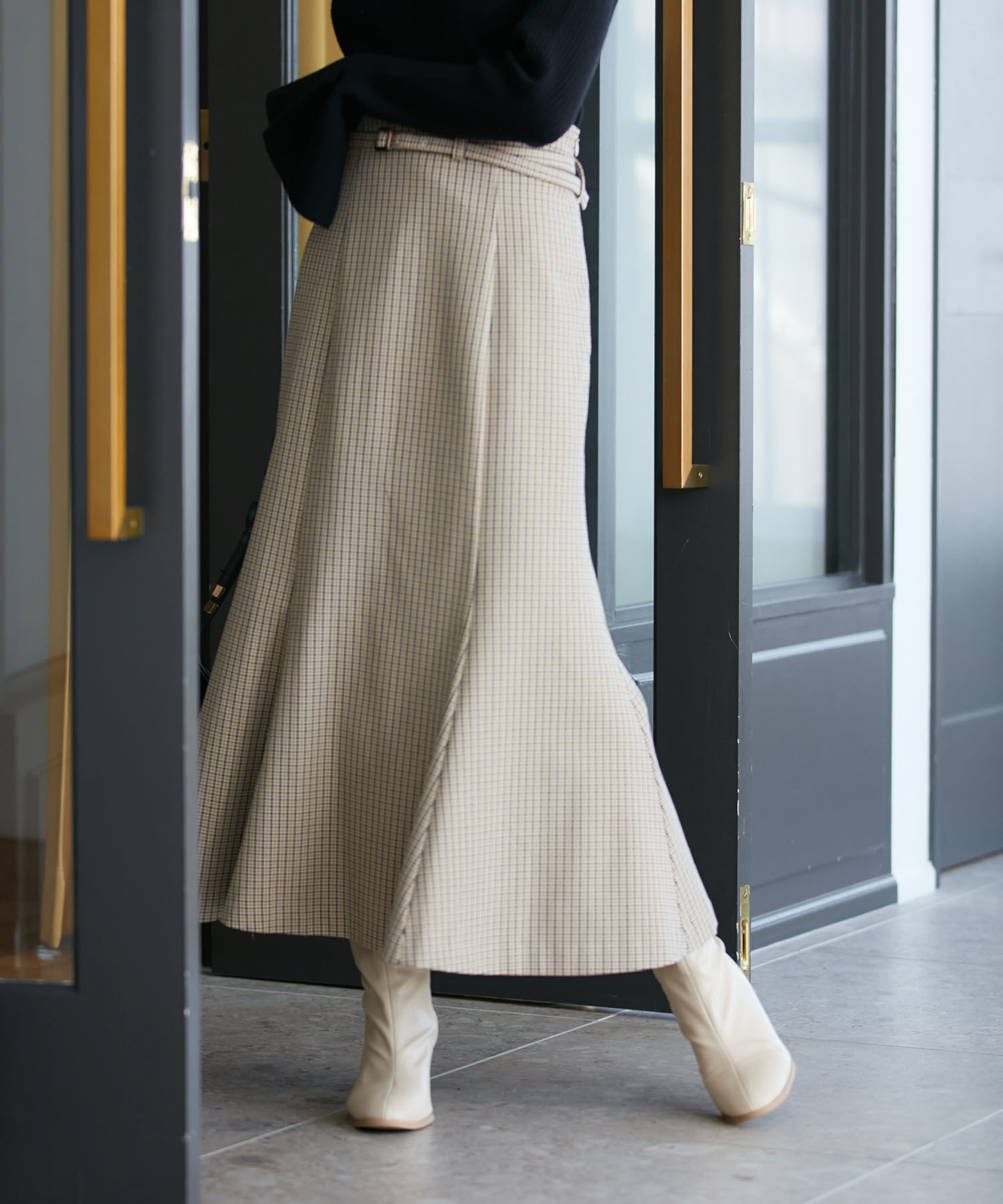 VIS「【洗える・防シワ】美easy裏起毛マーメイドスカート」|スカート|