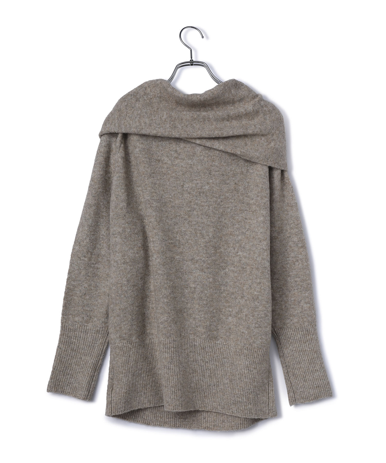 VIS「【2WAY】ミックスヤーンオフショルダーニット」|ニット・セーター|