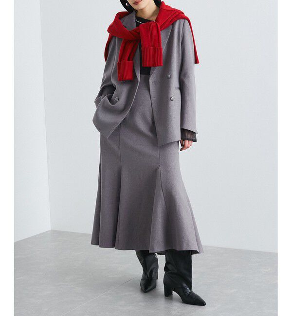 VIS「美easyウーリッシュバックレースアップマーメイドSK」|スカート|