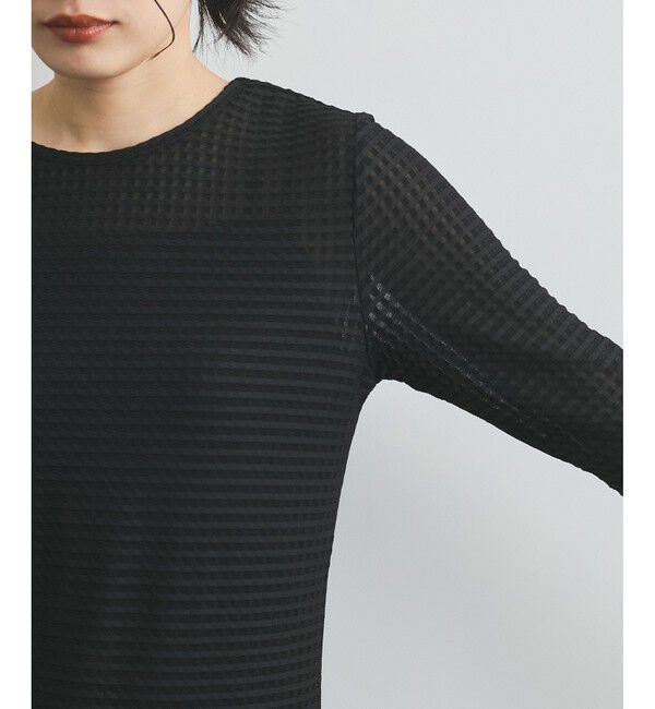 VIS「クルーネックインナートップス（レース・チェック・ラメ・シアー）」|Tシャツ・カットソー|