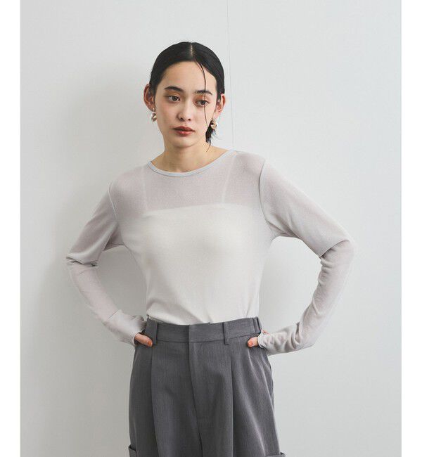 VIS「クルーネックインナートップス（レース・チェック・ラメ・シアー）」|Tシャツ・カットソー|