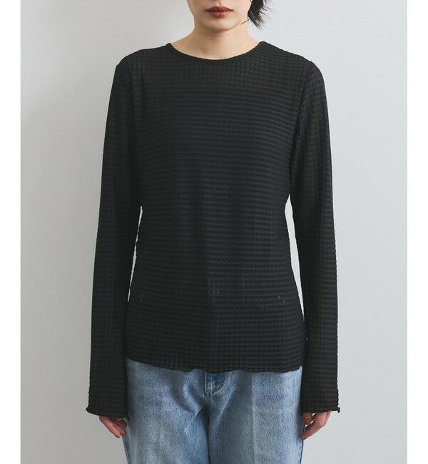 VIS「クルーネックインナートップス（レース・チェック・ラメ・シアー）」|Tシャツ・カットソー|