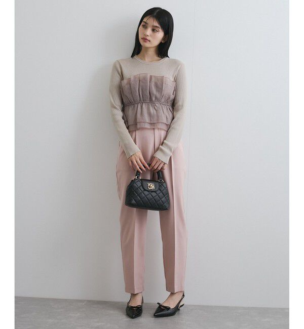 VIS「旬なレイヤードスタイルが叶う！ライトニットビスチェドッキングプルオーバー【洗える】」|ニット・セーター|