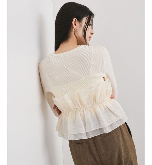 VIS「旬なレイヤードスタイルが叶う！ライトニットビスチェドッキングプルオーバー【洗える】」|ニット・セーター|