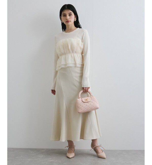 VIS「旬なレイヤードスタイルが叶う！ライトニットビスチェドッキングプルオーバー【洗える】」|ニット・セーター|