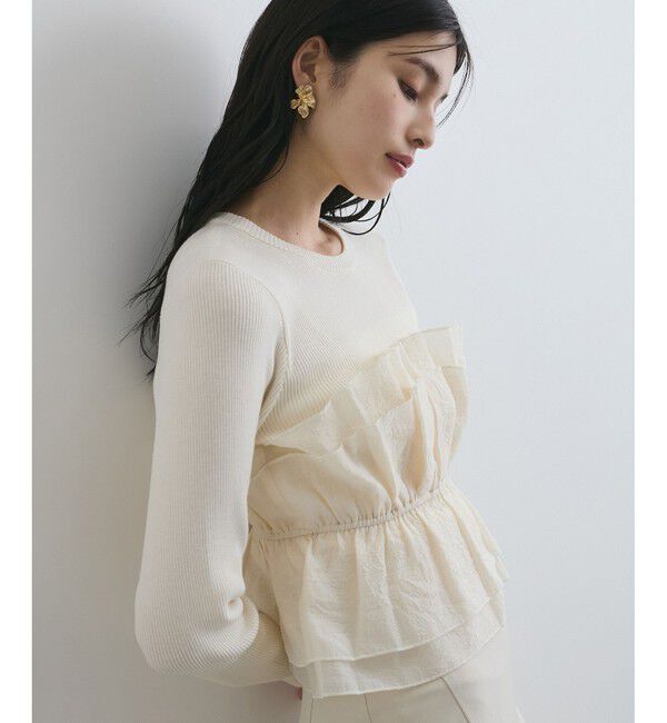 VIS「旬なレイヤードスタイルが叶う！ライトニットビスチェドッキングプルオーバー【洗える】」|ニット・セーター|