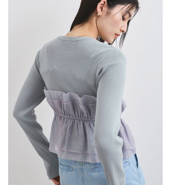 VIS「旬なレイヤードスタイルが叶う！ライトニットビスチェドッキングプルオーバー【洗える】」|ニット・セーター|