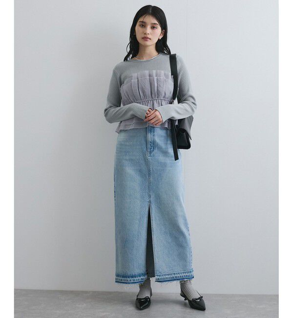 VIS「旬なレイヤードスタイルが叶う！ライトニットビスチェドッキングプルオーバー【洗える】」|ニット・セーター|