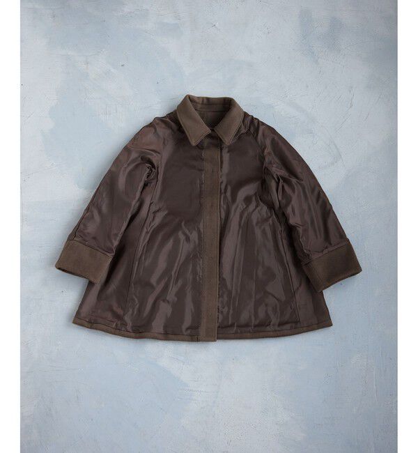 VIS「ファー付きAラインステンコート」|ステンカラーコート|