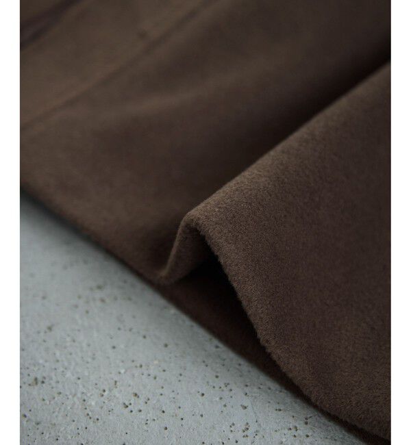 VIS「ファー付きAラインステンコート」|ステンカラーコート|