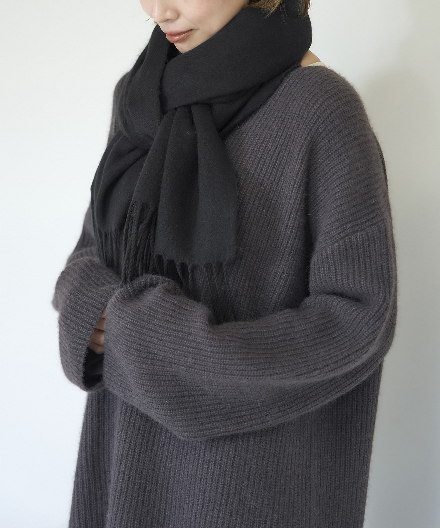 ROPE PICNIC PASSAGE「シアバター加工・静電気防止/カラーソリッドストール」|ストール|