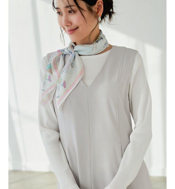 Rope&rsquo;Picnic「【花粉ガード】クリアツイルジャンパースカート/セレモニー・通勤対応・セットアップ対応」|ワンピース|