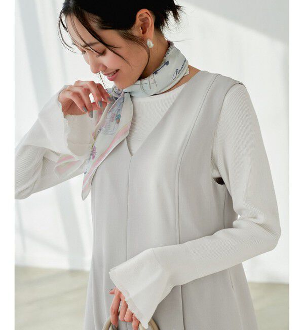 Rope&rsquo;Picnic「【花粉ガード】クリアツイルジャンパースカート/セレモニー・通勤対応・セットアップ対応」|ワンピース|