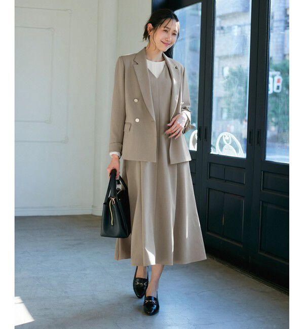 Rope&rsquo;Picnic「【花粉ガード】クリアツイルジャンパースカート/セレモニー・通勤対応・セットアップ対応」|ワンピース|