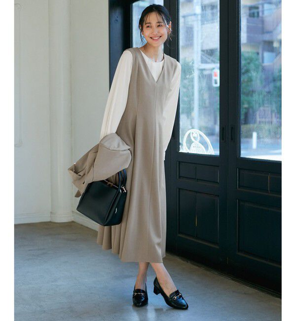 Rope&rsquo;Picnic「【花粉ガード】クリアツイルジャンパースカート/セレモニー・通勤対応・セットアップ対応」|ワンピース|