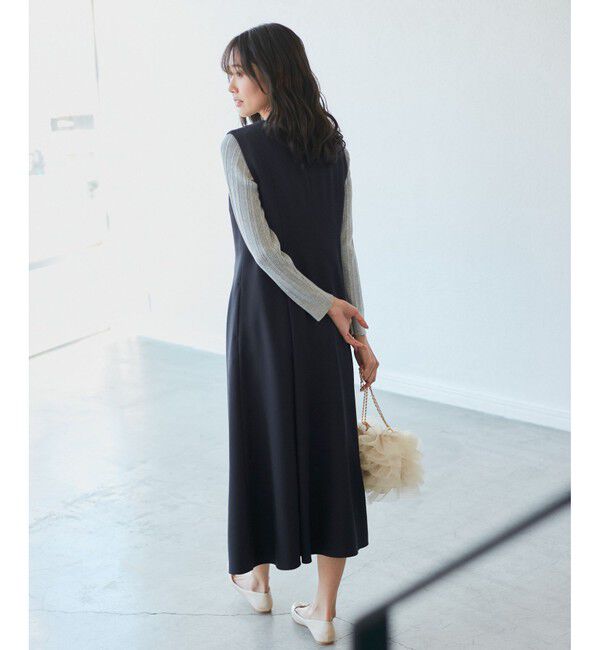 Rope&rsquo;Picnic「【花粉ガード】クリアツイルジャンパースカート/セレモニー・通勤対応・セットアップ対応」|ワンピース|