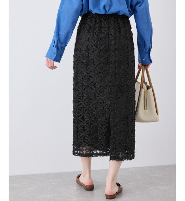 Rope&rsquo;Picnic「フラワーチュールレースアイラインスカート」|スカート|