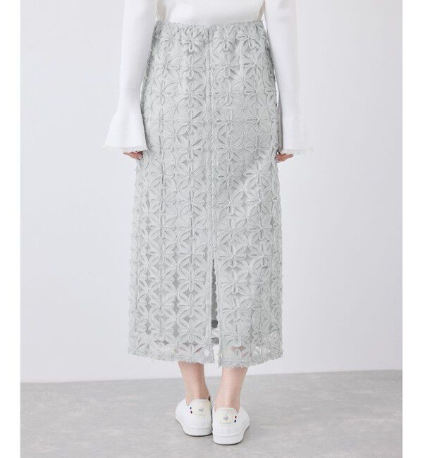 Rope&rsquo;Picnic「フラワーチュールレースアイラインスカート」|スカート|