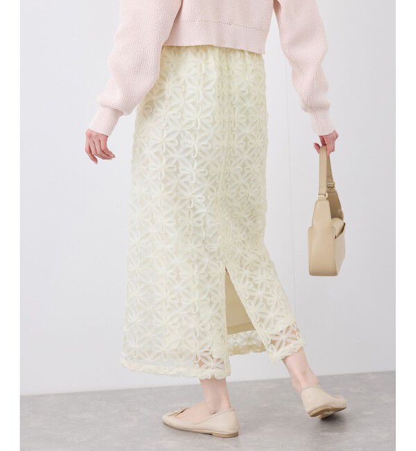 Rope&rsquo;Picnic「フラワーチュールレースアイラインスカート」|スカート|