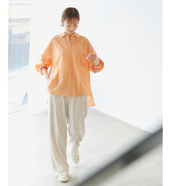 Rope&rsquo;Picnic「【接触冷感・通気性】お着軽シャツシリーズ/綿ボイルバックタックシャツ」|シャツ・ブラウス|