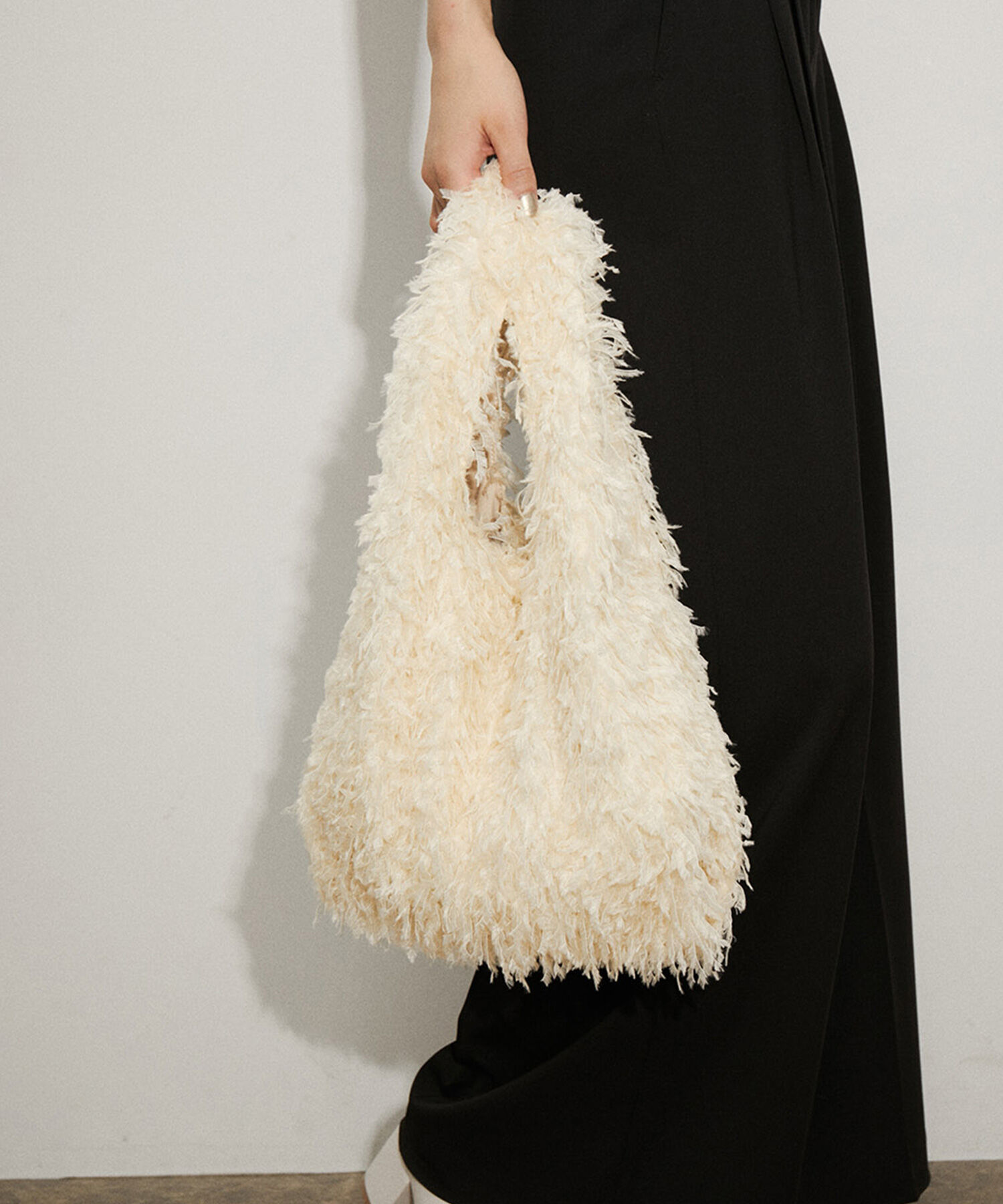 ADAM ET ROPE'「【サステナブル】フリンジトート」|ハンドバッグ|ホワイト(10)