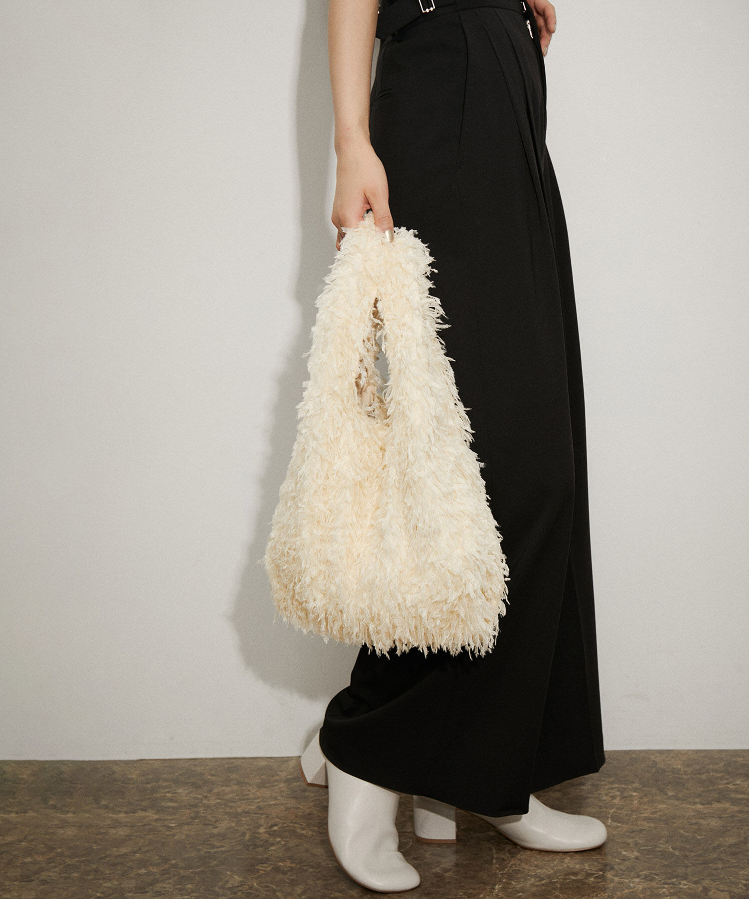 ADAM ET ROPE'「【サステナブル】フリンジトート」|ハンドバッグ|