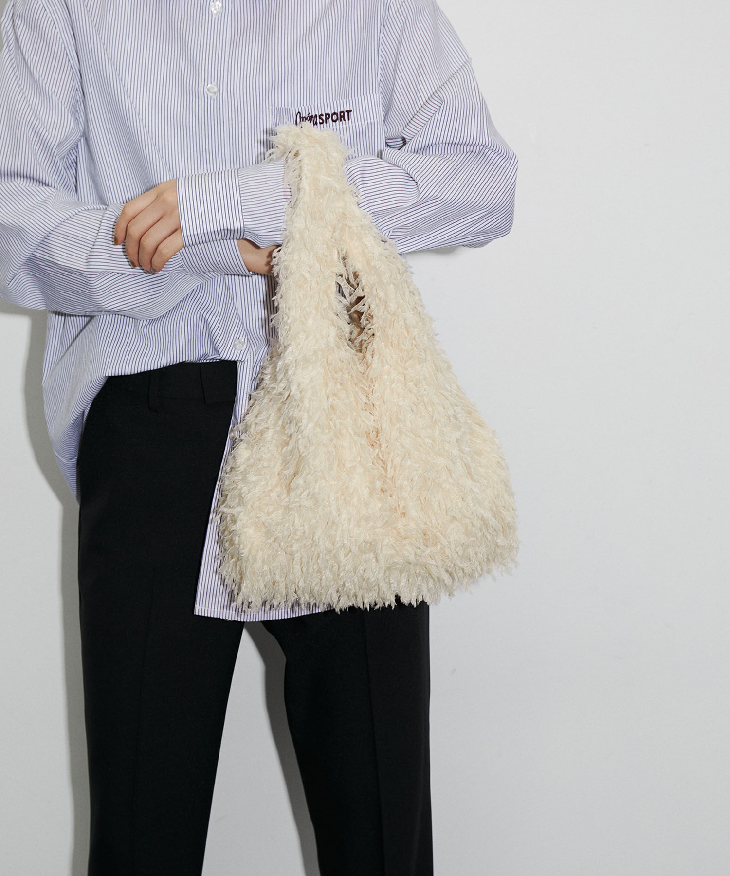 ADAM ET ROPE'「【サステナブル】フリンジトート」|ハンドバッグ|