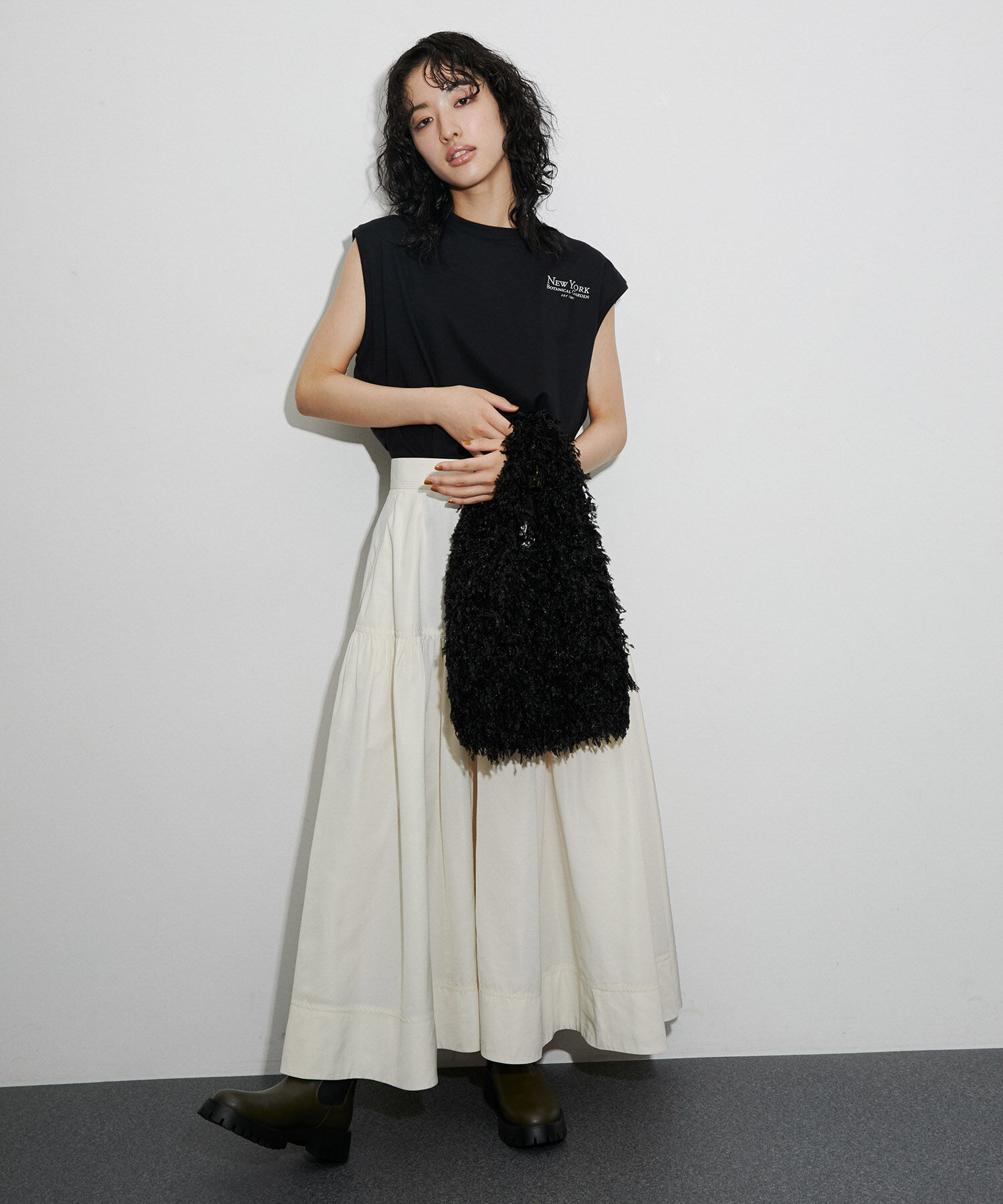 ADAM ET ROPE'「【サステナブル】フリンジトート」|ハンドバッグ|